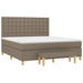 Pat continental cu saltea, gri taupe, 180x200 cm, textil - WALTI WALTI