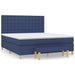 Pat box spring cu saltea, albastru, 180x200 cm, material textil - WALTI WALTI
