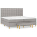 Pat box spring cu saltea, gri deschis, 200x200 cm, textil - WALTI WALTI