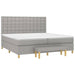 Pat box spring cu saltea, gri deschis, 200x200 cm, textil - WALTI WALTI