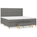 Pat box spring cu saltea, gri închis, 200x200 cm, textil - WALTI WALTI