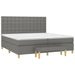 Pat box spring cu saltea, gri închis, 200x200 cm, textil - WALTI WALTI