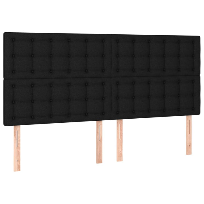 Pat box spring cu saltea, negru, 200x200 cm, textil - WALTI WALTI