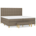 Pat box spring cu saltea, gri taupe, 200x200 cm, textil - WALTI WALTI