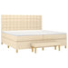 Pat box spring cu saltea, crem, 200x200 cm, textil - WALTI WALTI