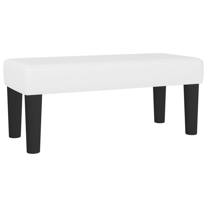 Pat box spring cu saltea, alb, 90x200 cm, piele ecologică WALTI