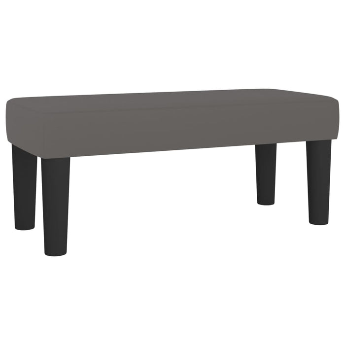 Pat box spring cu saltea, gri, 90x200 cm, piele ecologică - WALTI WALTI
