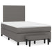 Pat box spring cu saltea, gri, 120x200 cm, piele ecologică - WALTI WALTI