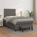 Pat box spring cu saltea, gri, 120x200 cm, piele ecologică - WALTI WALTI