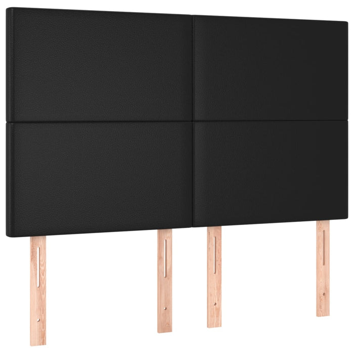 Pat box spring cu saltea, negru, 140x190 cm, piele ecologică - WALTI WALTI