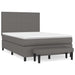Pat box spring cu saltea, gri, 140x190 cm, piele ecologică - WALTI WALTI