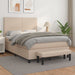 Pat box spring cu saltea, cappuccino, 140x200cm piele ecologică - WALTI WALTI