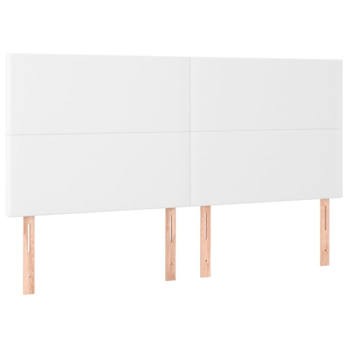 Pat box spring cu saltea, alb, 180x200 cm, piele ecologică - WALTI WALTI