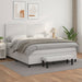 Pat box spring cu saltea, alb, 180x200 cm, piele ecologică - WALTI WALTI