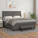 Pat box spring cu saltea, gri, 180x200 cm, piele ecologică - WALTI WALTI