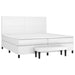 Pat box spring cu saltea, alb, 200x200 cm, piele ecologică - WALTI WALTI