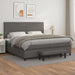 Pat box spring cu saltea, gri, 200x200 cm, piele ecologică - WALTI WALTI