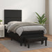 Pat box spring cu saltea, negru, 100x200 cm, piele ecologică - WALTI WALTI