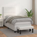 Pat box spring cu saltea, alb, 100x200 cm, piele ecologică - WALTI WALTI