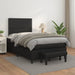 Pat continental cu saltea, negru, 120x200 cm, piele ecologică - WALTI WALTI