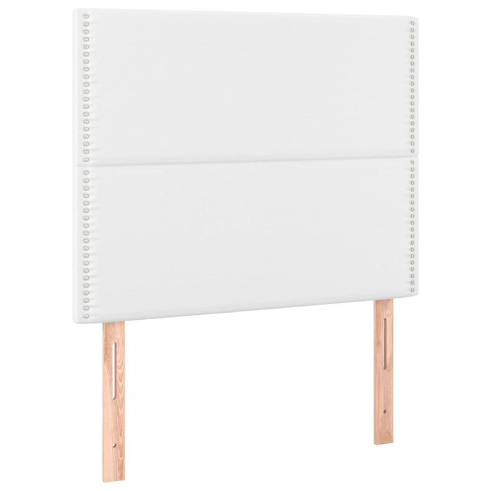 Pat box spring cu saltea, alb, 120x200 cm, piele ecologică - WALTI WALTI