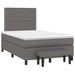 Pat box spring cu saltea, gri, 120x200 cm, piele ecologică - WALTI WALTI