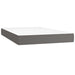 Pat box spring cu saltea, gri, 120x200 cm, piele ecologică - WALTI WALTI