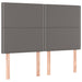 Pat box spring cu saltea, gri, 140x190 cm, piele ecologică - WALTI WALTI