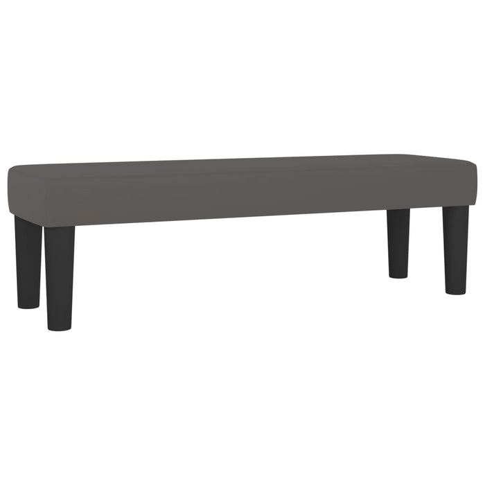 Pat box spring cu saltea, gri, 140x190 cm, piele ecologică - WALTI WALTI