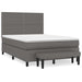 Pat box spring cu saltea, gri, 140x200 cm, piele ecologică - WALTI WALTI