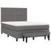 Pat box spring cu saltea, gri, 140x200 cm, piele ecologică - WALTI WALTI