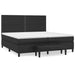 Pat box spring cu saltea, negru, 200x200 cm, piele ecologică - WALTI WALTI