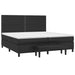 Pat box spring cu saltea, negru, 200x200 cm, piele ecologică - WALTI WALTI