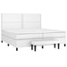 Pat box spring cu saltea, alb, 200x200 cm, piele ecologică - WALTI WALTI