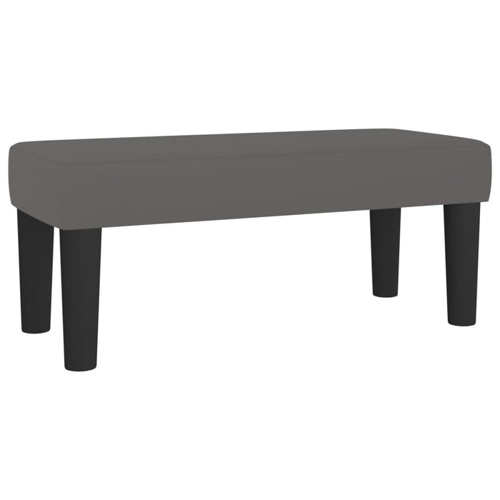Pat box spring cu saltea, gri, 80x200 cm, piele ecologică - WALTI WALTI
