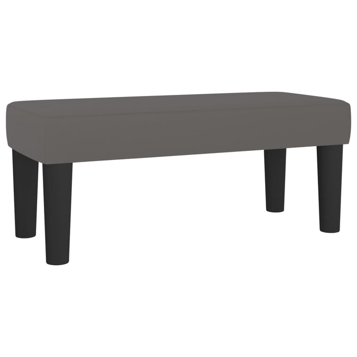 Pat box spring cu saltea, gri, 90x200 cm, piele ecologică WALTI