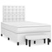 Pat box spring cu saltea, alb, 120x200 cm, piele ecologică - WALTI WALTI