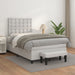 Pat box spring cu saltea, alb, 120x200 cm, piele ecologică - WALTI WALTI