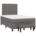Pat box spring cu saltea, gri, 120x200 cm, piele ecologică - WALTI WALTI