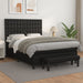 Pat box spring cu saltea, negru, 140x190 cm, piele ecologică - WALTI WALTI