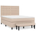 Pat box spring cu saltea, cappuccino, 140x200cm piele ecologică - WALTI WALTI
