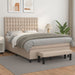 Pat box spring cu saltea, cappuccino, 140x200cm piele ecologică - WALTI WALTI