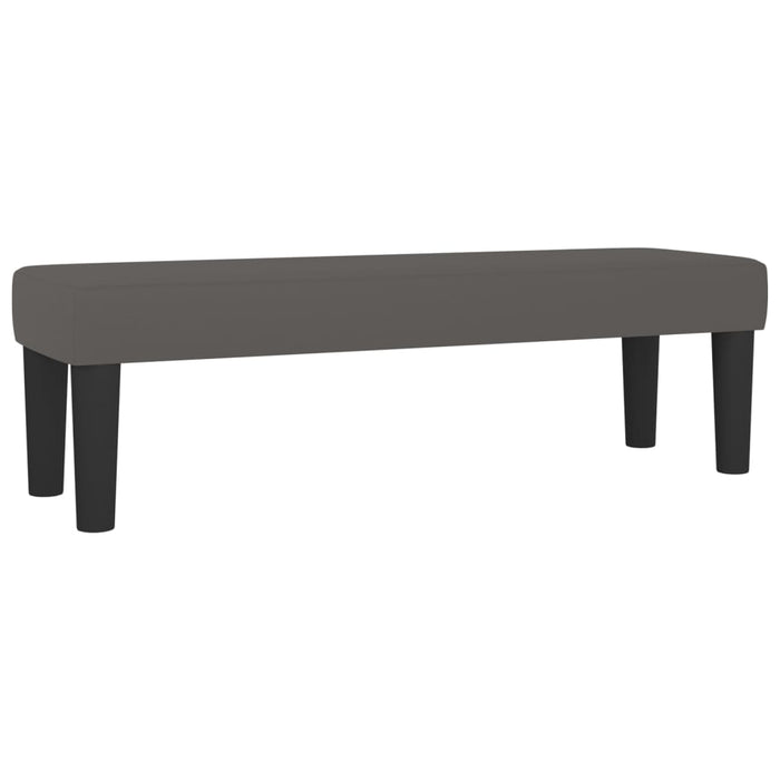 Pat box spring cu saltea, gri, 160x200 cm, piele ecologică WALTI