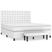 Pat box spring cu saltea, alb, 180x200 cm, piele ecologică - WALTI WALTI