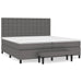 Pat box spring cu saltea, gri, 200x200 cm, piele ecologică - WALTI WALTI