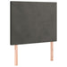 Pat box spring cu saltea, gri închis, 90x200 cm, catifea - WALTI WALTI