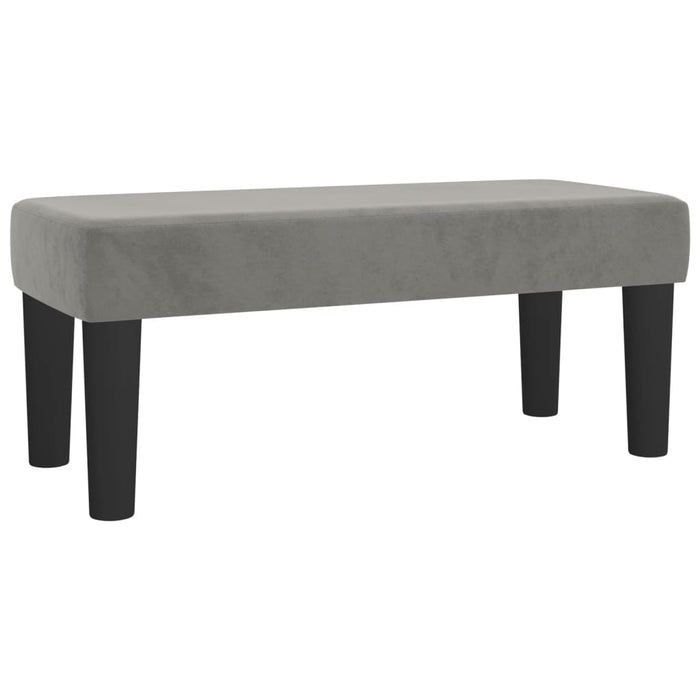 Pat box spring cu saltea, gri deschis, 100x200 cm, catifea - WALTI WALTI