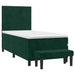 Pat box spring cu saltea, verde închis, 100x200 cm, catifea - WALTI WALTI