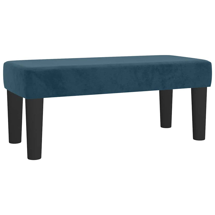 Pat box spring cu saltea, albastru închis, 100x200 cm, catifea - WALTI WALTI