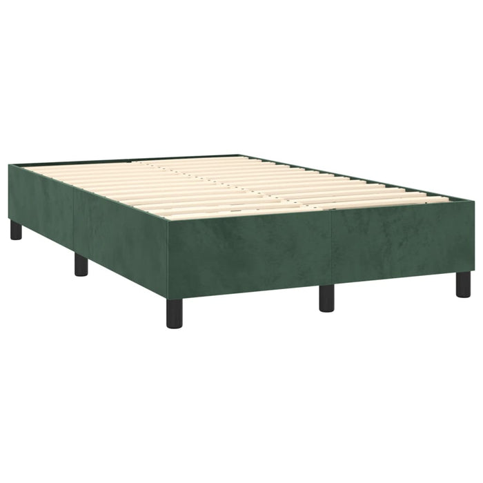 Pat box spring cu saltea, verde închis, 120x200 cm, catifea - WALTI WALTI